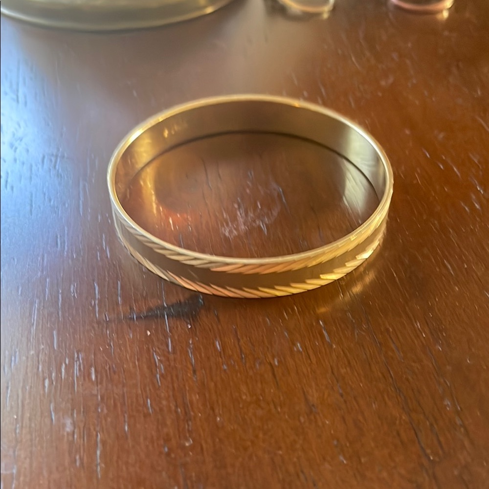 Gold and Silver Bangle Bracelet